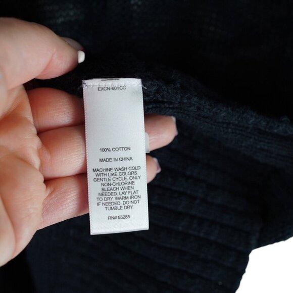 Express Womens Black Open Front Long Cardigan‎ Sweater Small Petite - Picture 5 of 5